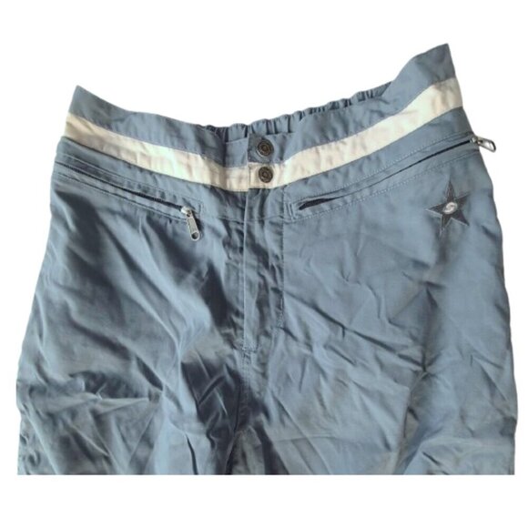 90s Vintage Retro Womens Session Waterproof 100% Nylon Ski Snow Pants Bibs SMALL - Picture 1 of 6